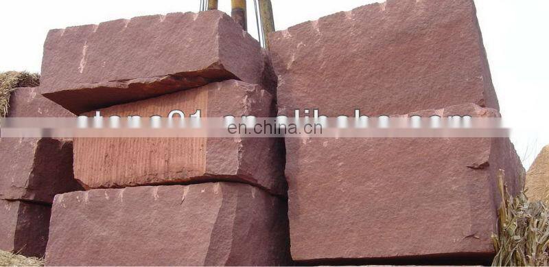 Red sandstone driveway paving slabs