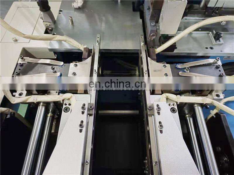 US4000 Auto hot cold knife cotton webbing ribbon garment nylon label cutting and folding machine with triangle middle fold
