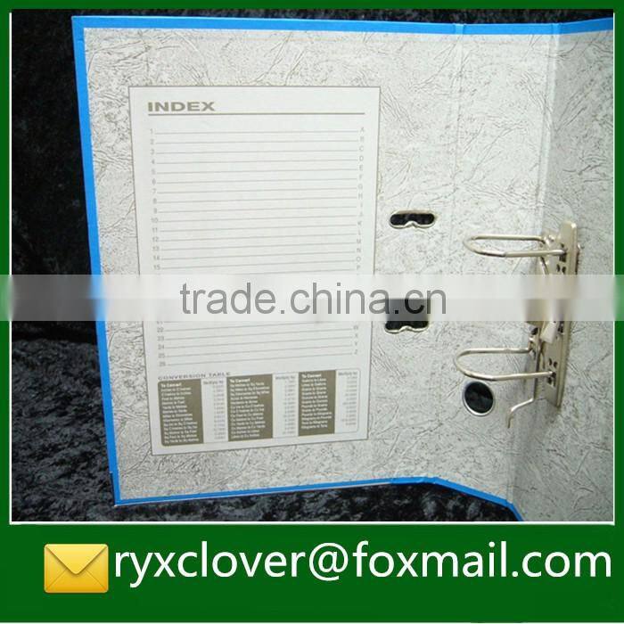 High quality office& school stationery a4 paperboard 2 ring lever arch file