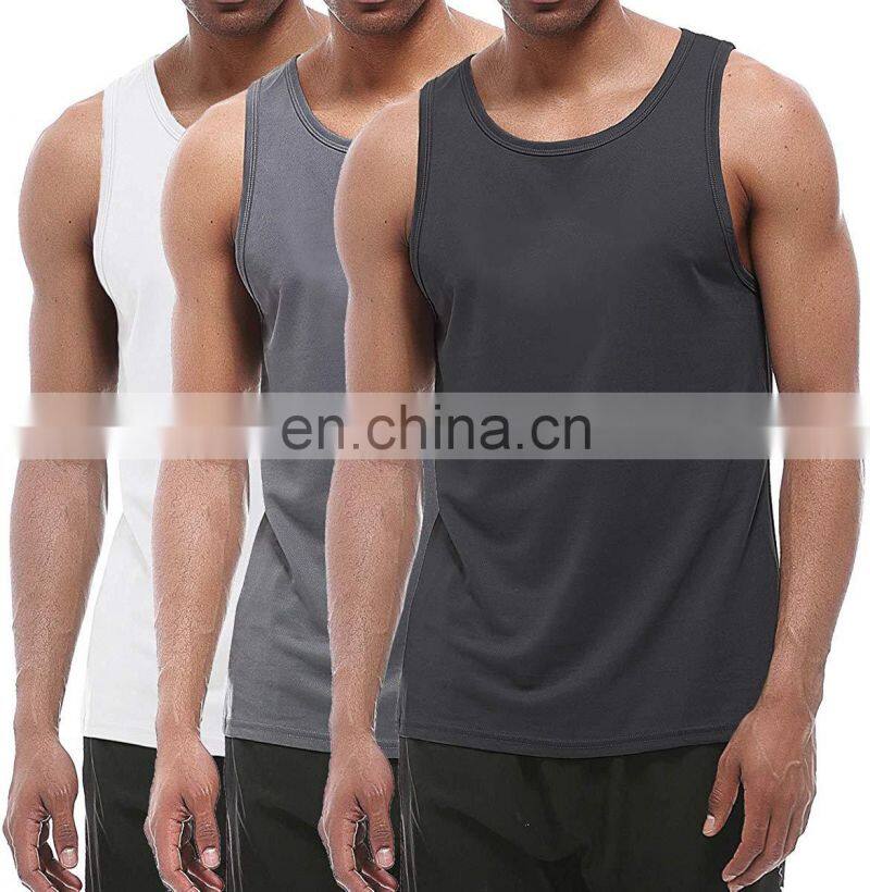 Men tanktops sleeveless sports logo custom tank top men gym print travel vest gym tank top