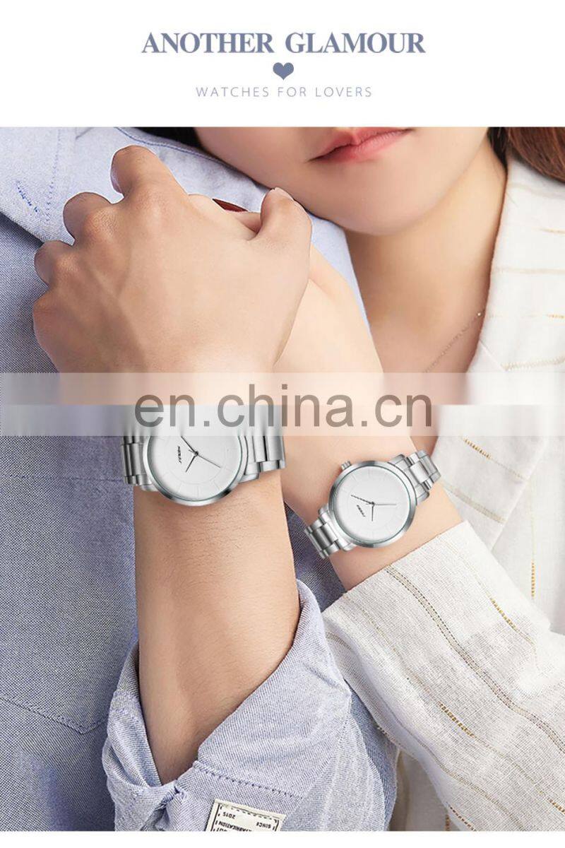 SINOBI Couple Watches S9822 Customize Watch Logo Minimalism Stylish Lovers Pair Wristwatch Gift Watches