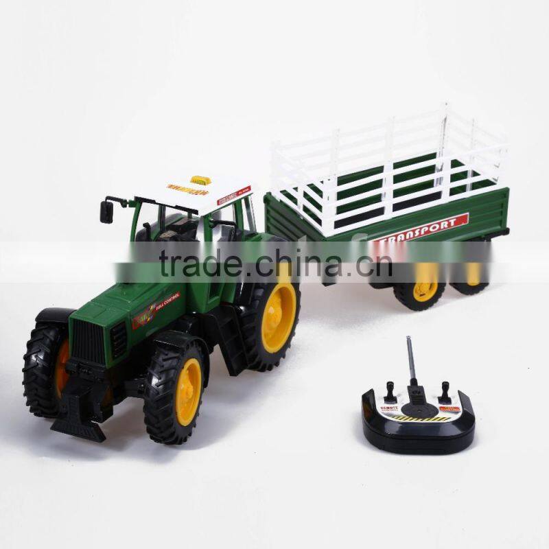 Farm large green color plastic rc tractor trucks with tailer