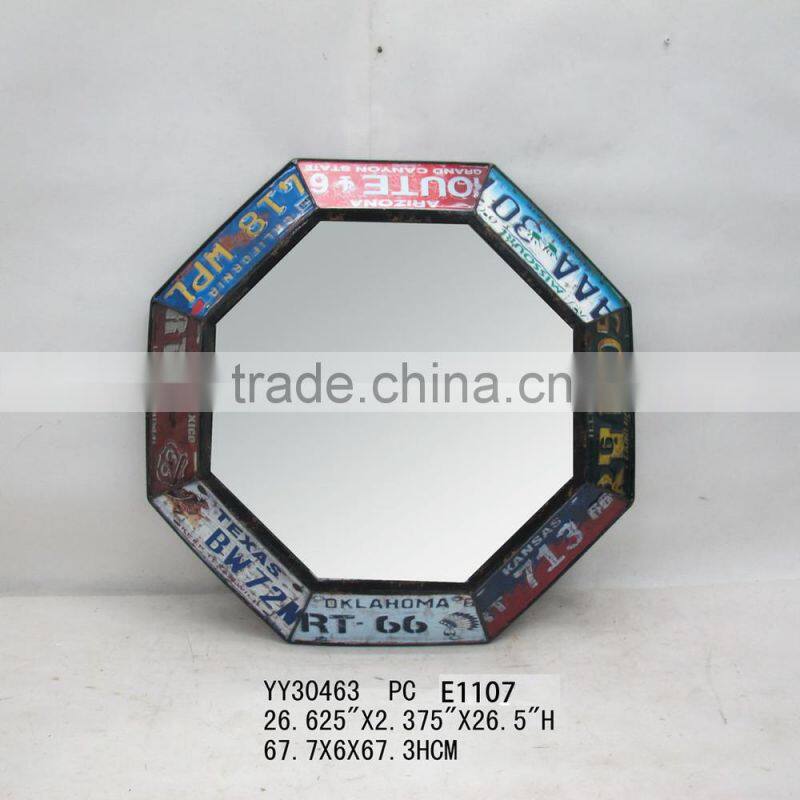 vintage metal wall mirror