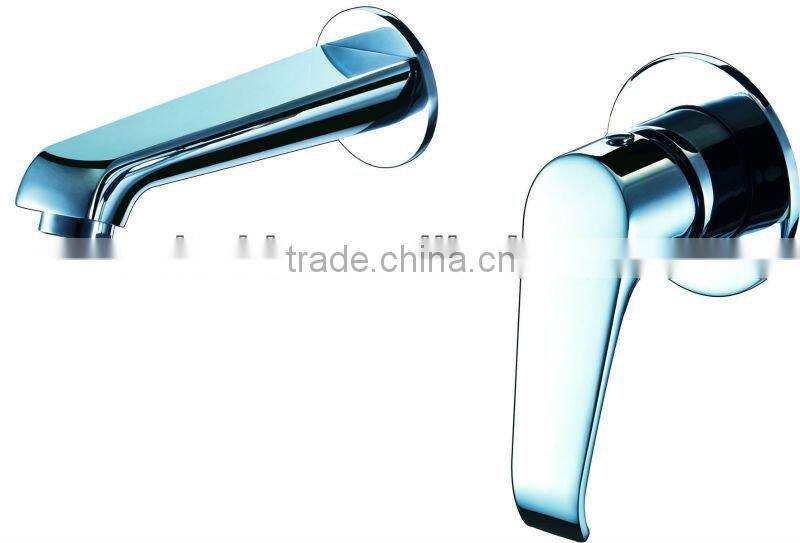 NICOR 6802 Fashion Design Copper Wall Mounted Chrome Plated Bathroom Bathtub Mixer