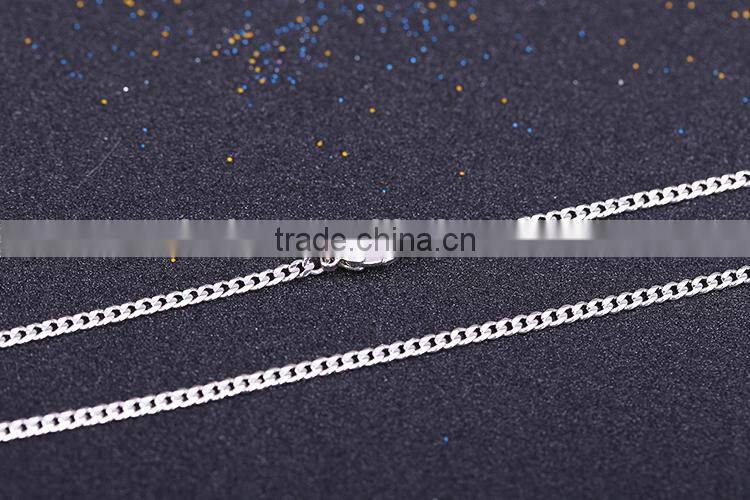 hot new products for 2015 latest design rhodium plated curb chain necklaces jewellery