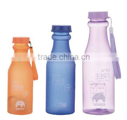 Hot selling BPA FREE colorful plastic soda water bottle water mug