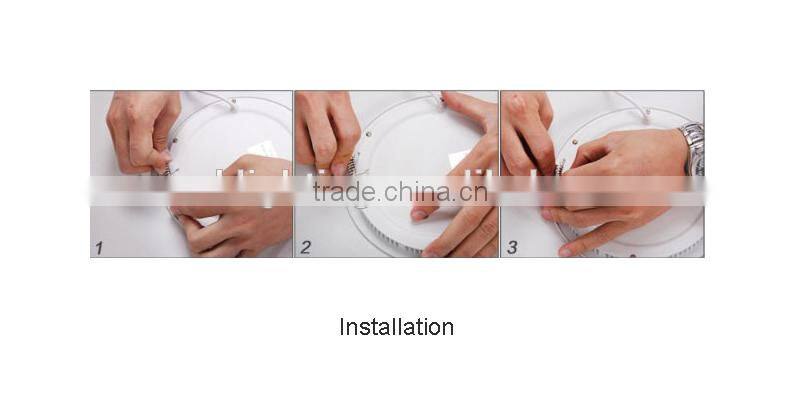 15W recessed mounting dimmable round panel ceiling light