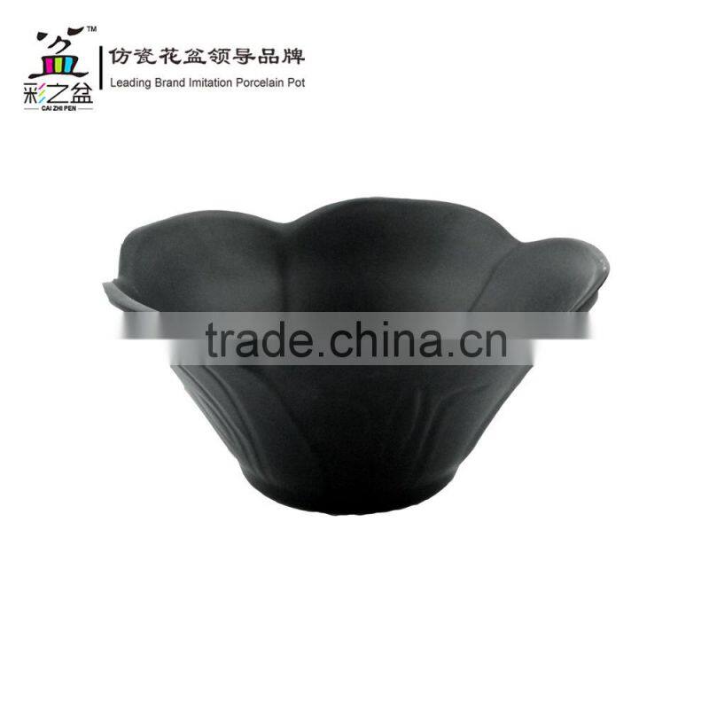 Hot sale small lotus shape melamine flower pot plastic flower pot 1412