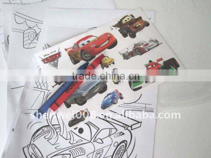 color drawing book with pens