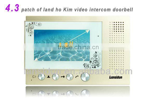 2016 hot sale in Asia 7 inch video interphone system audio door bell