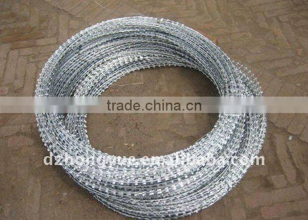 galvanized cross type razor barbed wire
