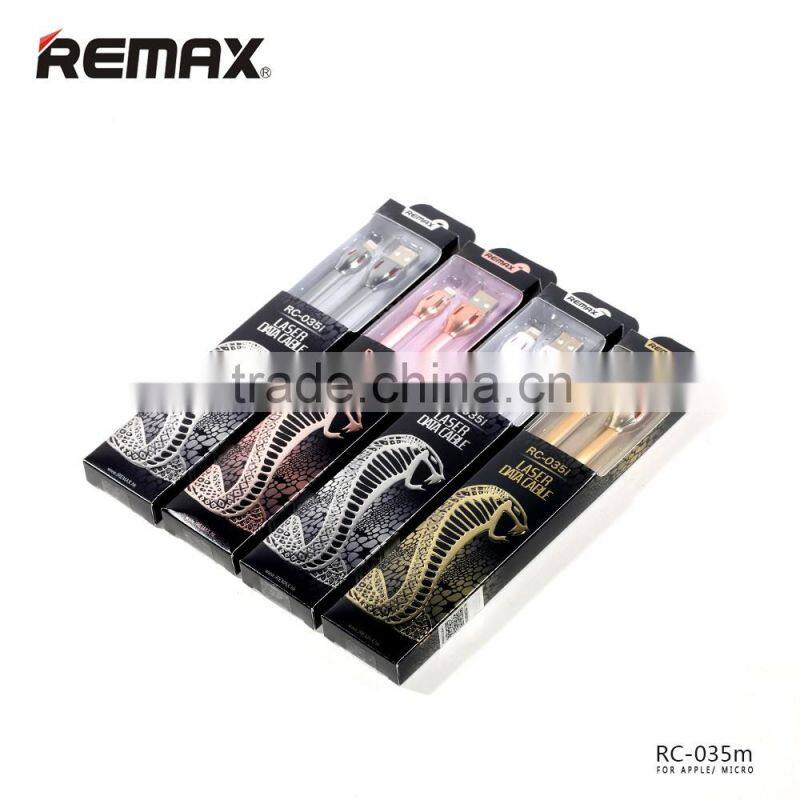 Remax 100cm Micro USB Data Cable For Android Laser Series 2.1A Charging Micro USB Cable For Samsung S5 S6TB-0386