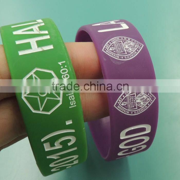 Custom Logo /Size Rainbow Silicone Wristbands