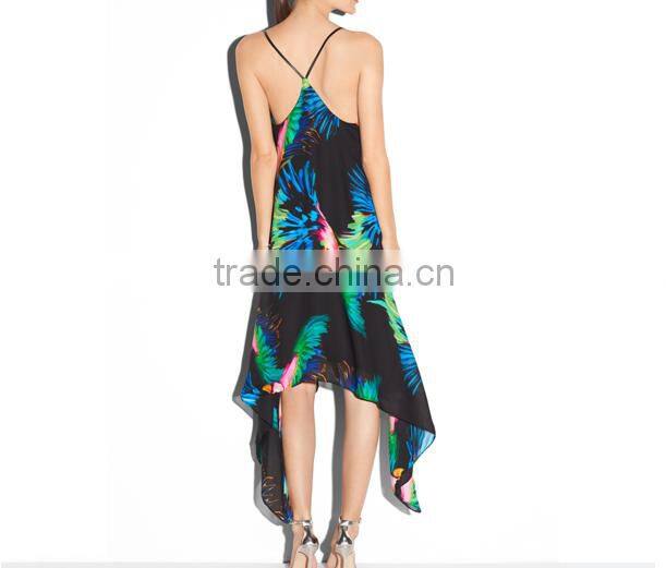 ocean dress spandex bodycon dance wear stretch crepe dress