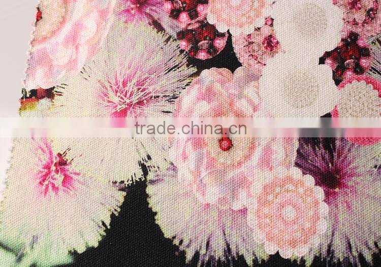 woven combed textile china supply digital printed 2x2 canvas 100% cotton fabric