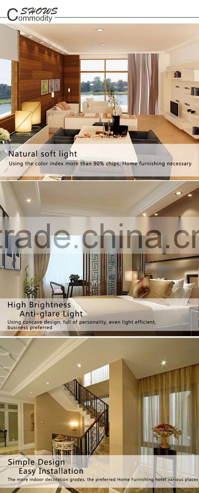 Dubai Market Round Recessed LED Panel Ceiling Light