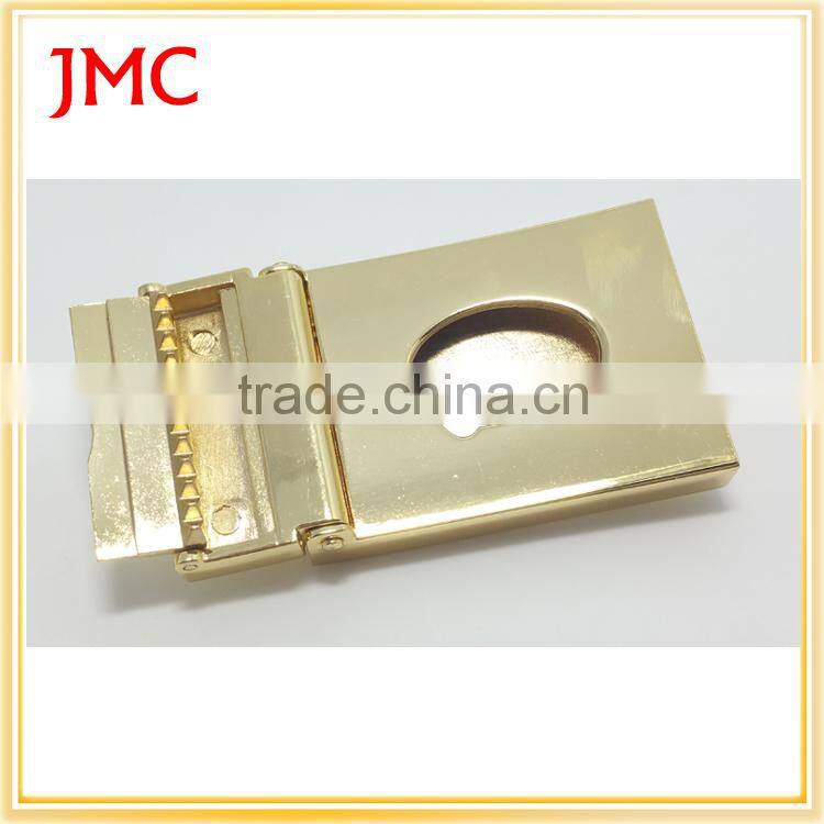 Gold Plate Military Web Belt Buckle With Emblem