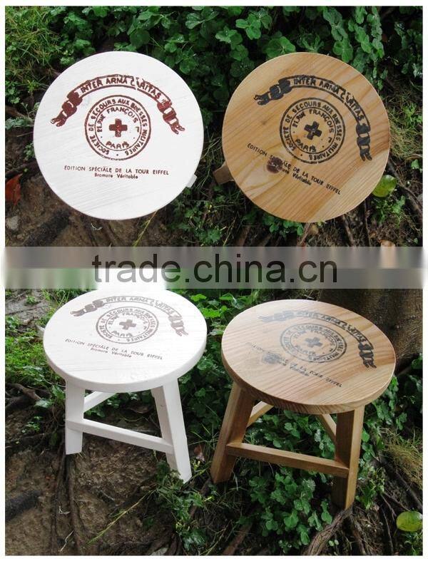 MHOME French style shabby chic round school chairs wholesale