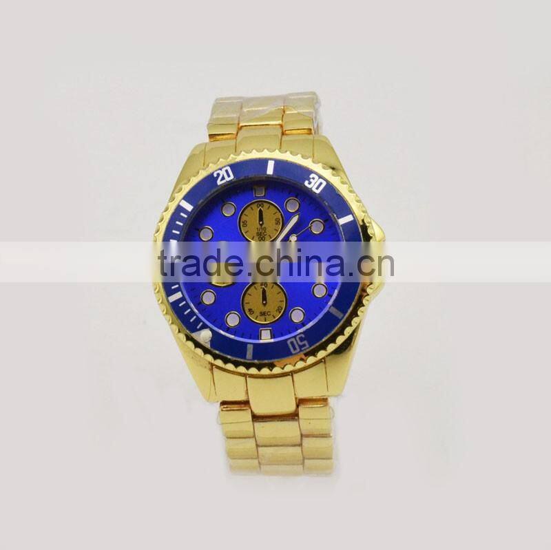 Vintage big case watch man roles quartz watch water resistant