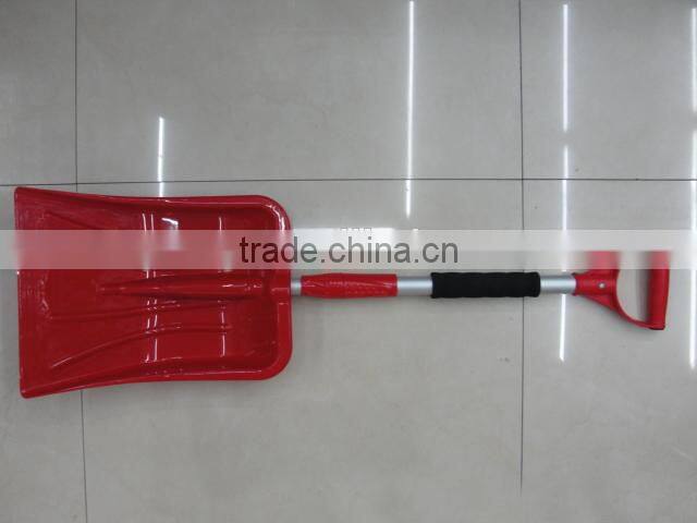 Plastic push snow shovel/ Snow shovel with wooden handle/long handle snow shovel