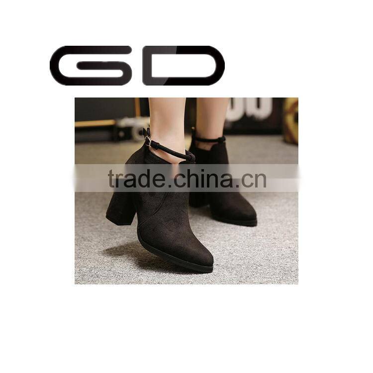 GD high quality suede material comfortable breathable lining booties shoes for women