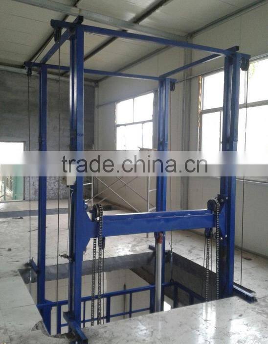 Vertical Guide Rail Hydraulic Cargo Elevator with Competitive Price