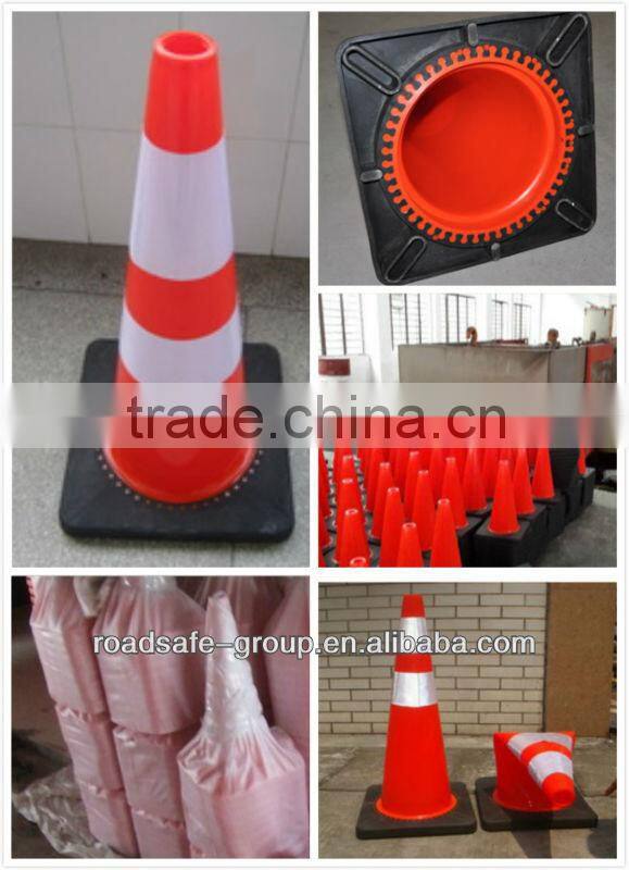 Roadway safety Reflective flexible colored pvc traffic cone