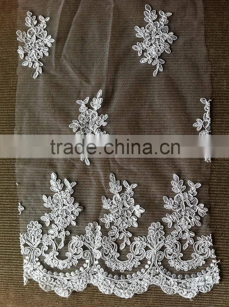 Top grade most popular dry cord lace fabric
