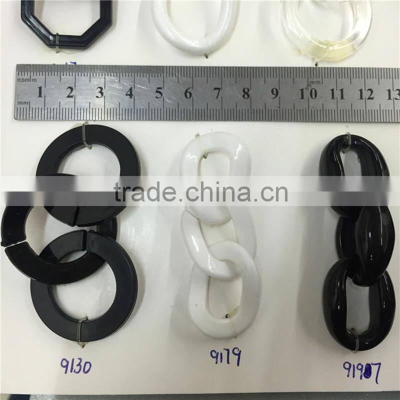 Plastic chain,clothes accessories,bag accessories,free split chain,black and white chain.chain for bags