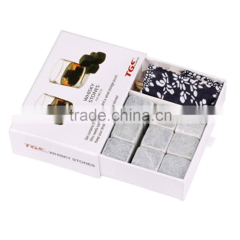 Promotional Soap Ice Rock 2015 Whisky Stone Soapstone Beverage Cubes Wine Chilling Rocks
