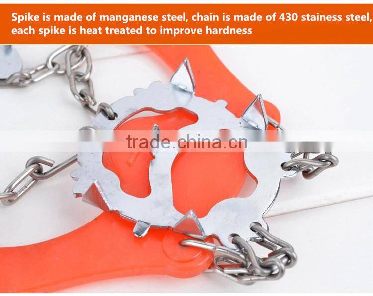 12 teeth claws climbing non-slip shoes cover crampons with chain spike