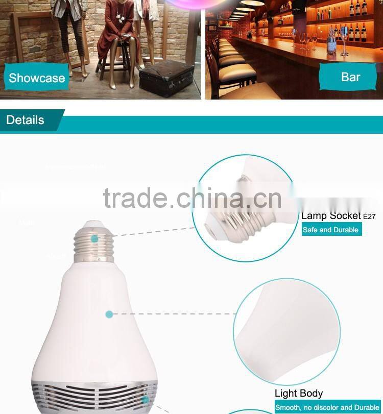 selling well 3W Global Bulb Type and White+RGB Color smart control bluetooth light lamp