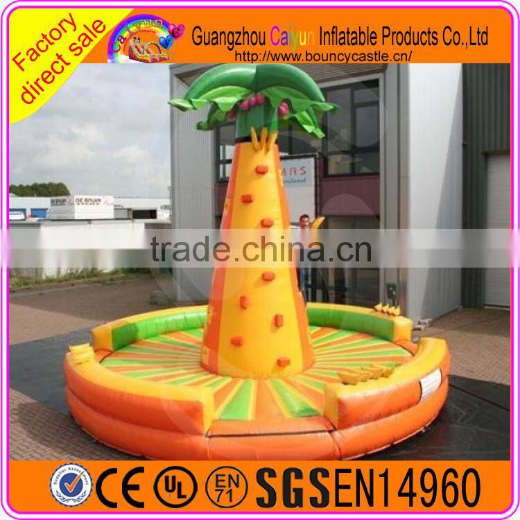 Commercial use interesting banana inflatable rock climbing wall for sale