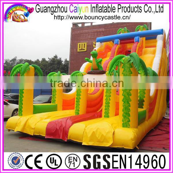 Colourful Design Inflatable Dry Slide With Trees