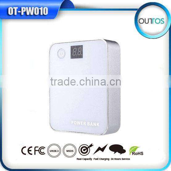 Ultra slim Portable Power Bank/Mobile Charger /high Capacity Metal Power Bank/ 8800mah