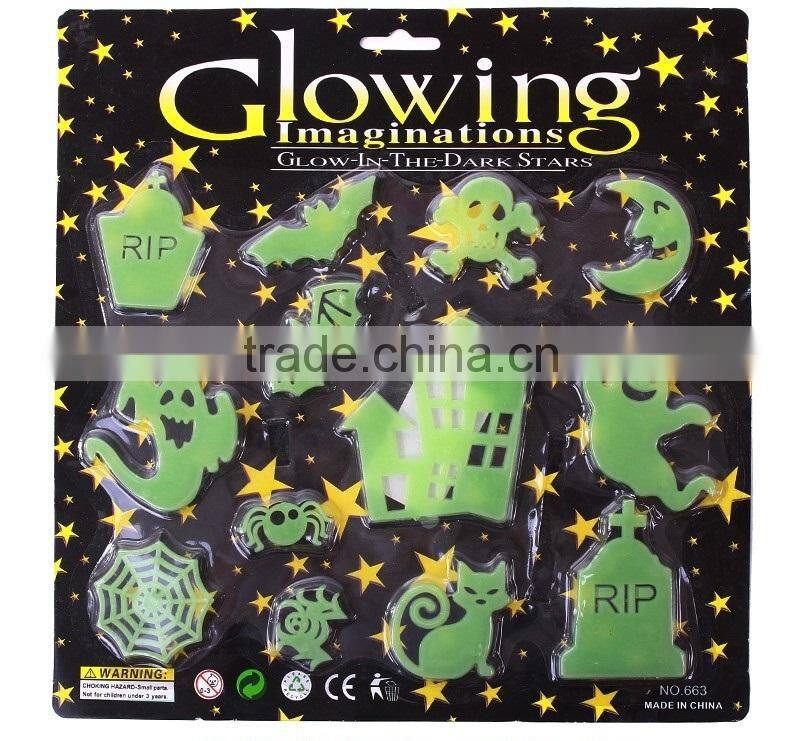 Plastic Halloween glow in the dark sticker