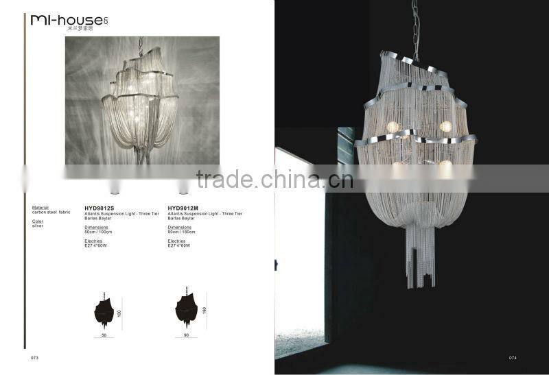 24-light luxury crystal chandelier decorated with golden metal parts