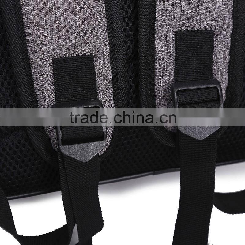 2016 Factory wholesale OEM canvas shoulder bag backpack combination schoolbag for men and college boy