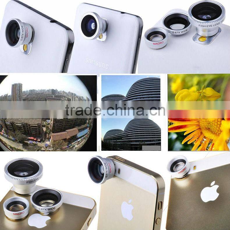 Universal Magnetic Wide Angle Micro Fisheye Lens 3 In 1 Lens For Phone