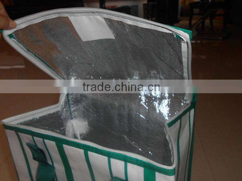 PP non woven recreational high quality insulated cooler bag with printing opp film laminated
