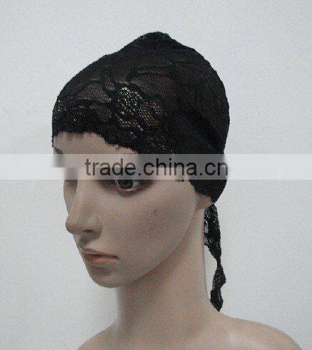 C015 new muslim tie back lace underscarf