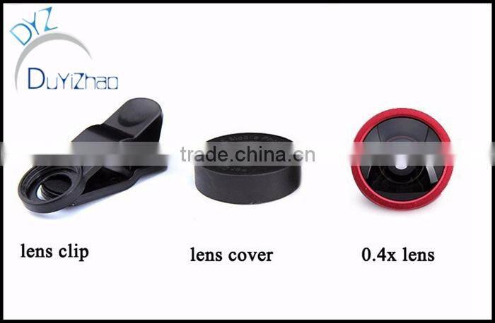 Wholesale Universal Clip-on 0.4x Super Wide Angle Phone Lens for IPhone Ipad Samsung Mobile Phone Camera Lens
