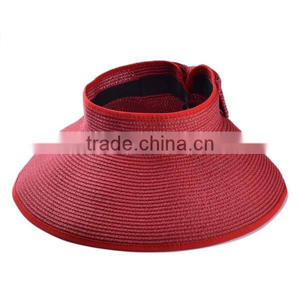 Fashion women straw hat for sale foldable sunscreen beach cap