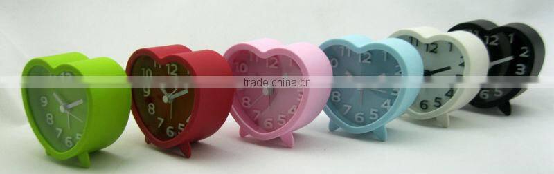 Candy color heart Shape Index Alarm Clock