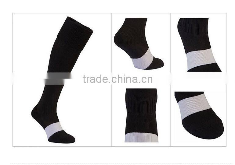wholesale custom soccer socks with nylon tube cotton sole