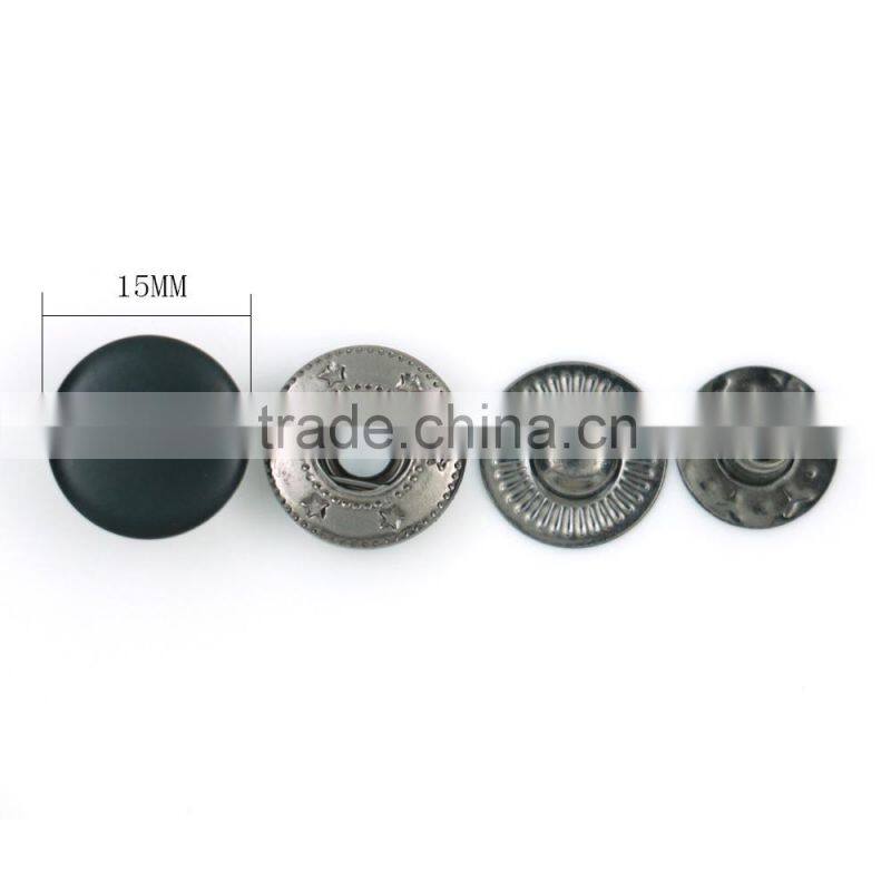 High quality colorful 15mm metal four parts press snap button