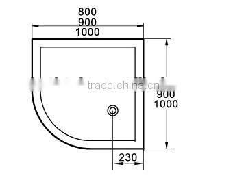 North America and AUS market UPC/cUPC certified shower enclosure tray, quadrant base, upc shower base