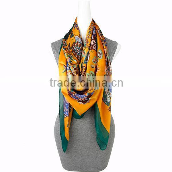 Fashion Printing chiffon cotton square scarf Square Scarf