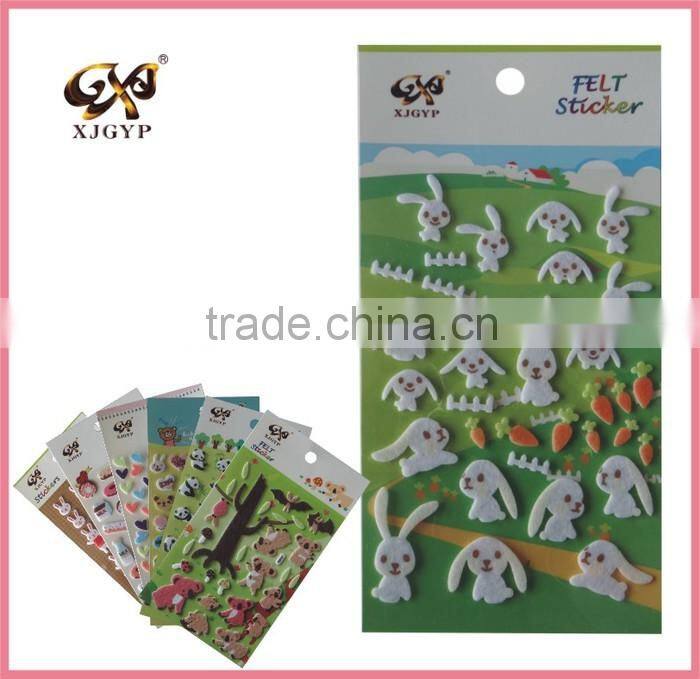 cartoon wall felt sticker/christmas felt sticker/diy felt sticker