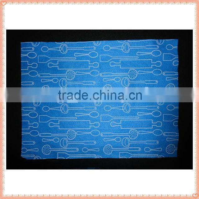 Printed kitchen dish cloth, dish washing cloth